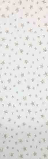 Elasztikus tüll csillag glitteres mintával - WHITE/SILVER